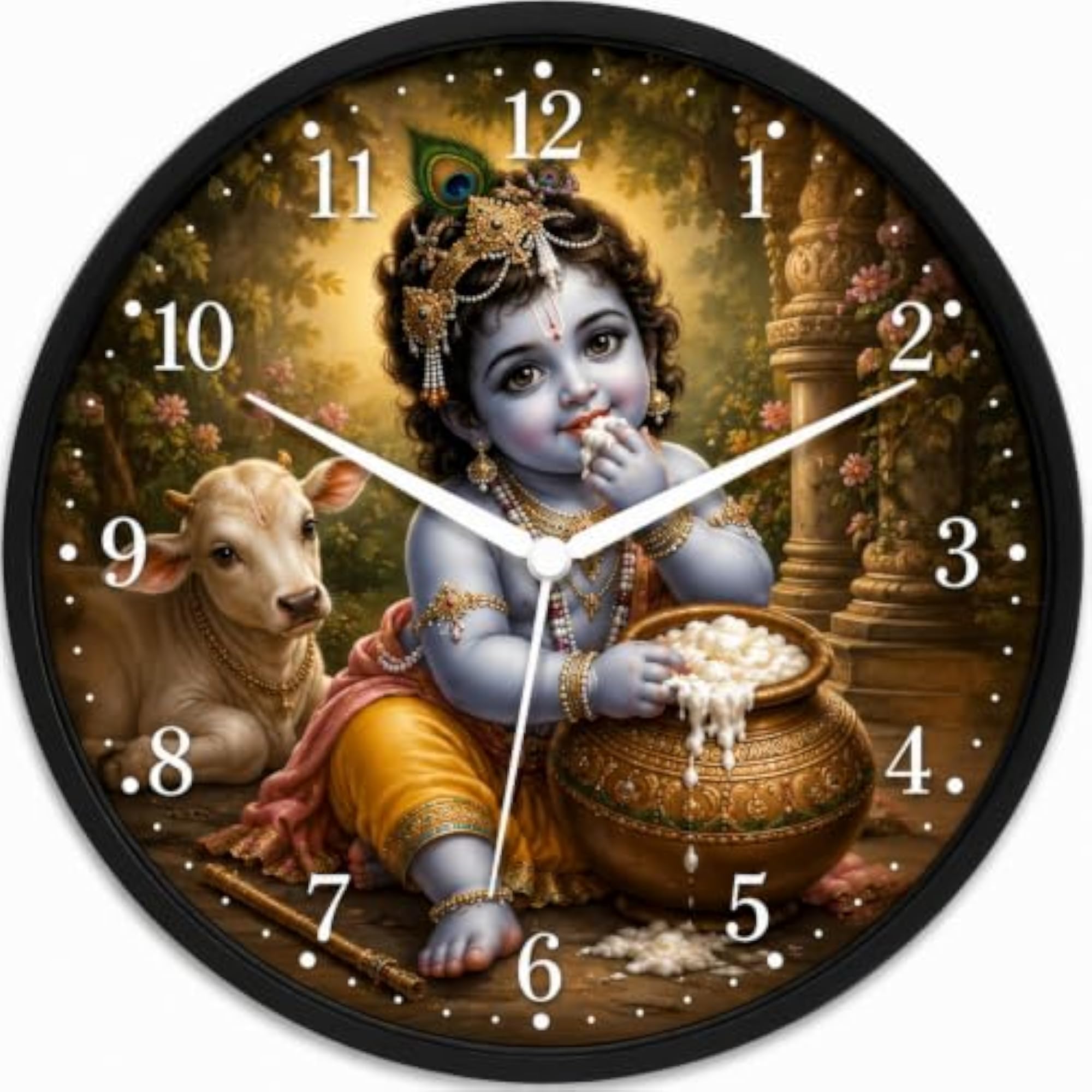 Bal Krishna Wall Clock for Home and Office